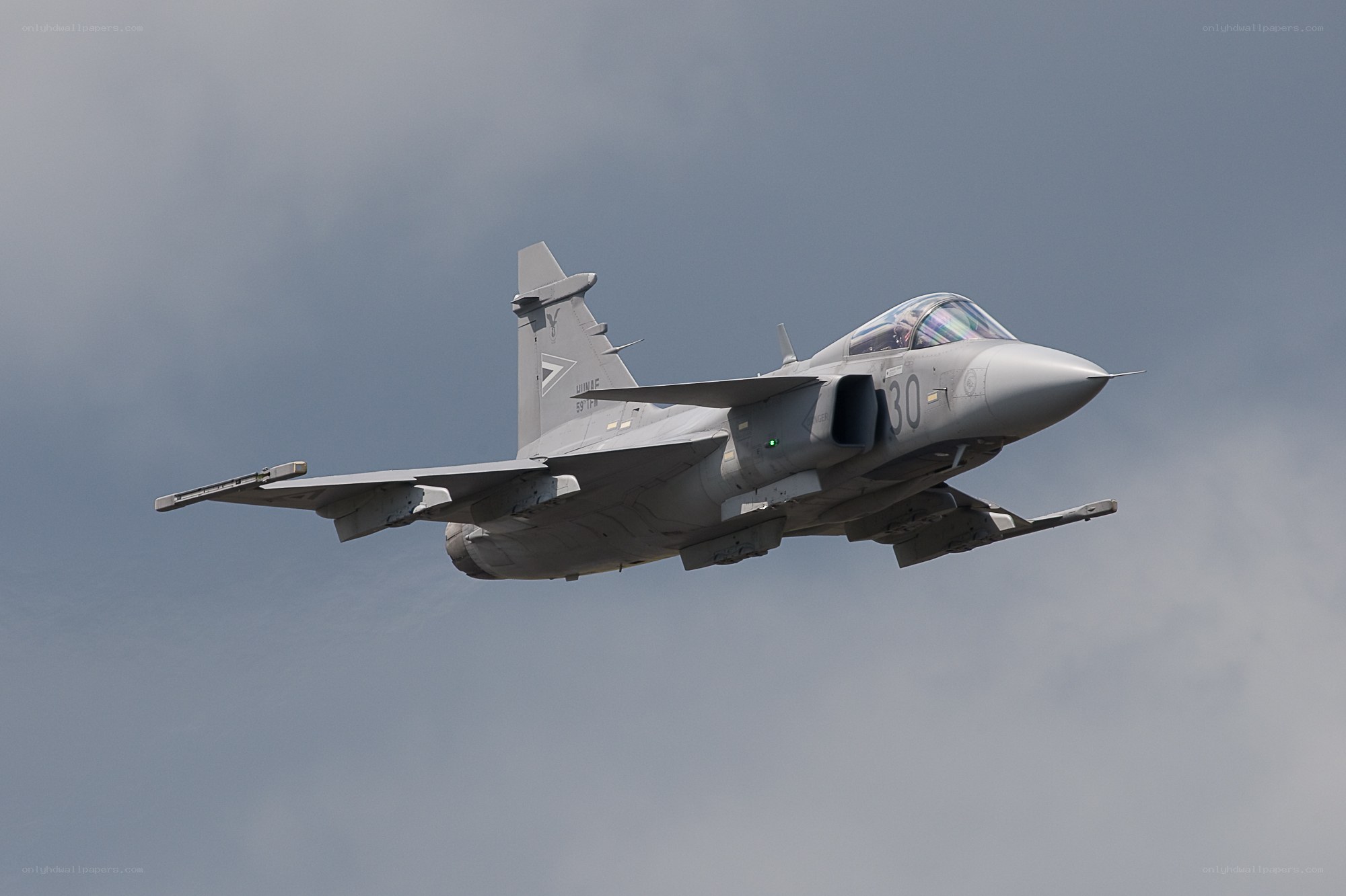 JAS-39 Gripen in flight