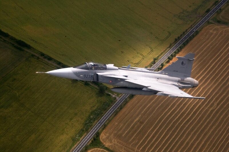 JAS-39 Gripen in flight