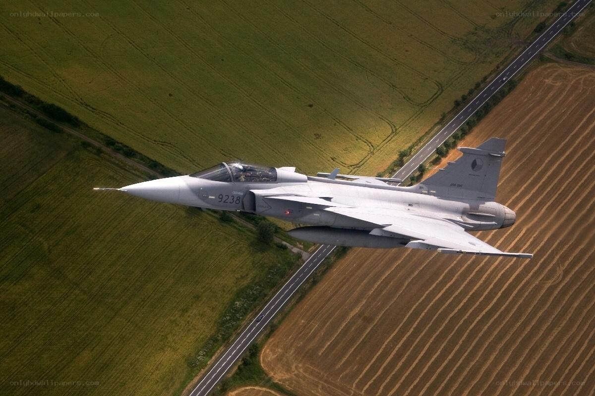 JAS-39 Gripen in flight