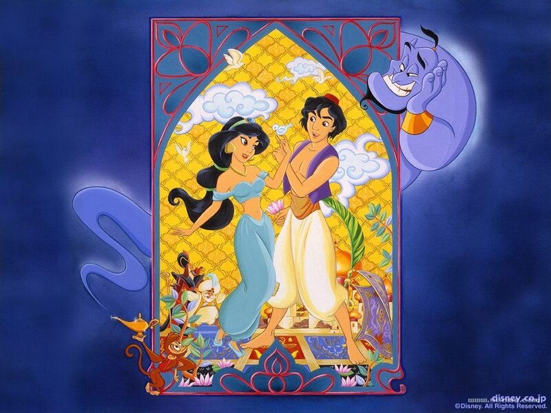 Jasmine and Aladdin Dancing