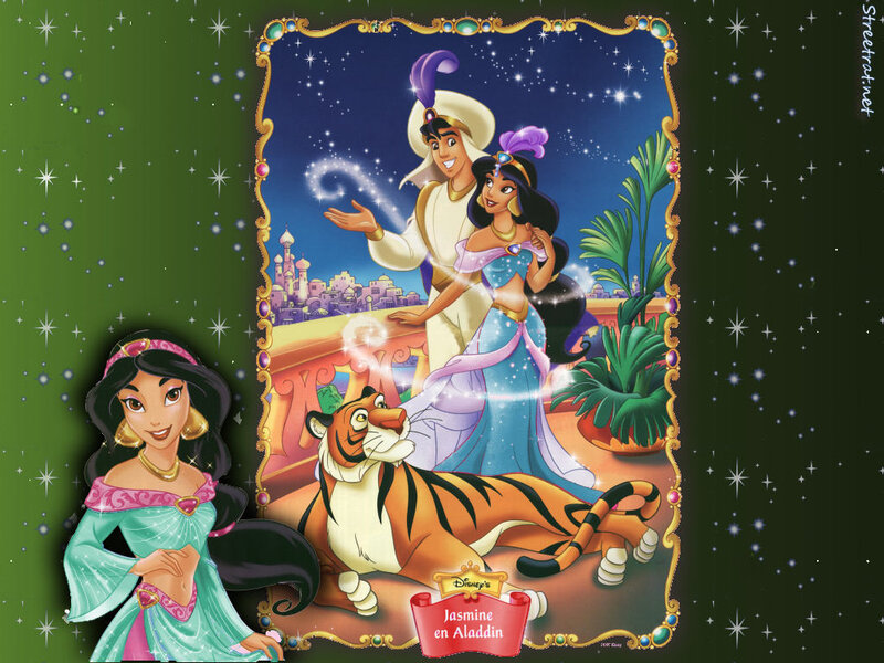 Jasmine and Aladdin with Tiger