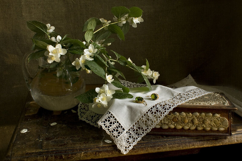 Jasmine Flowers in Pitcher