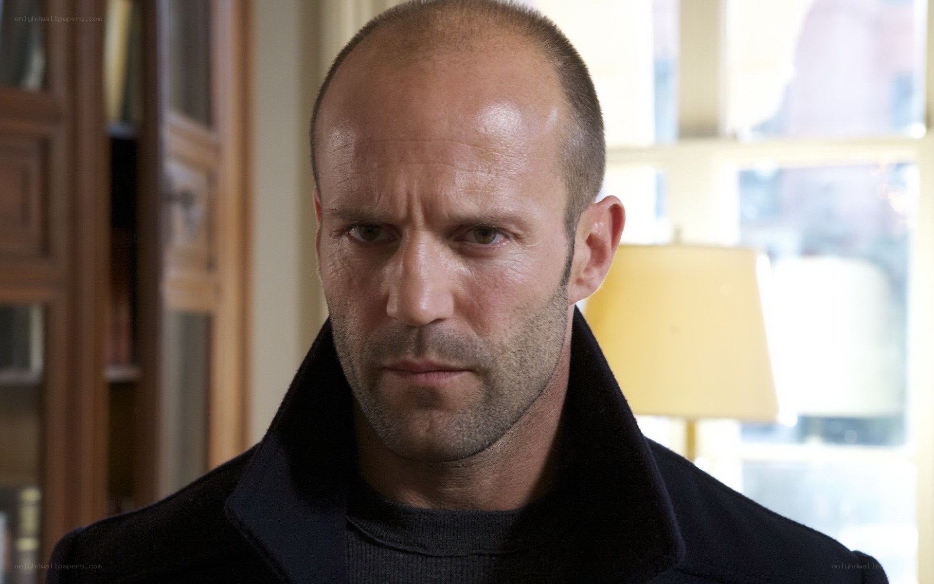 Jason Statham in a serious pose