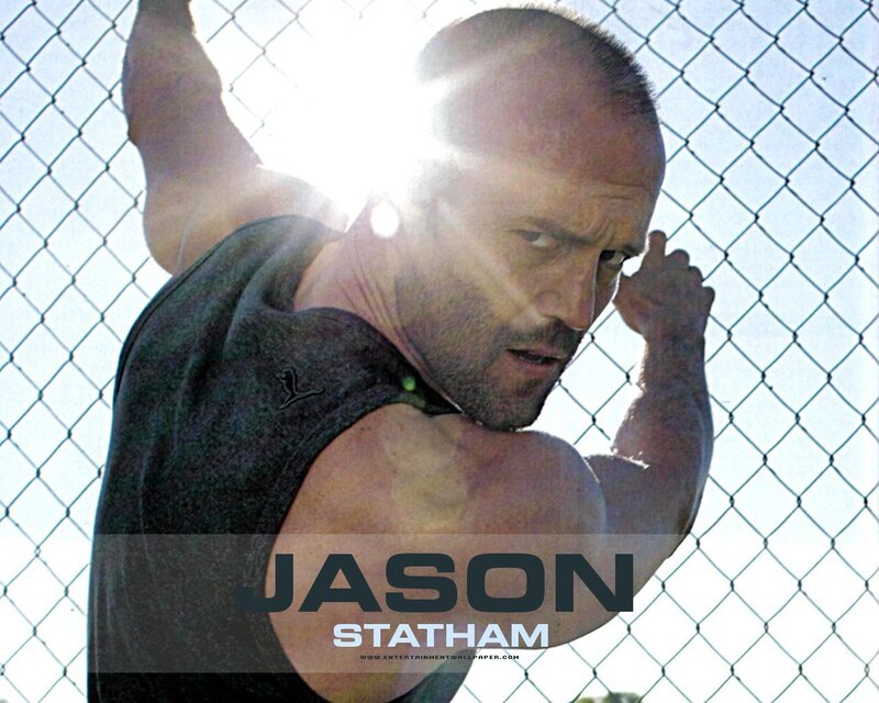 Jason Statham in workout pose