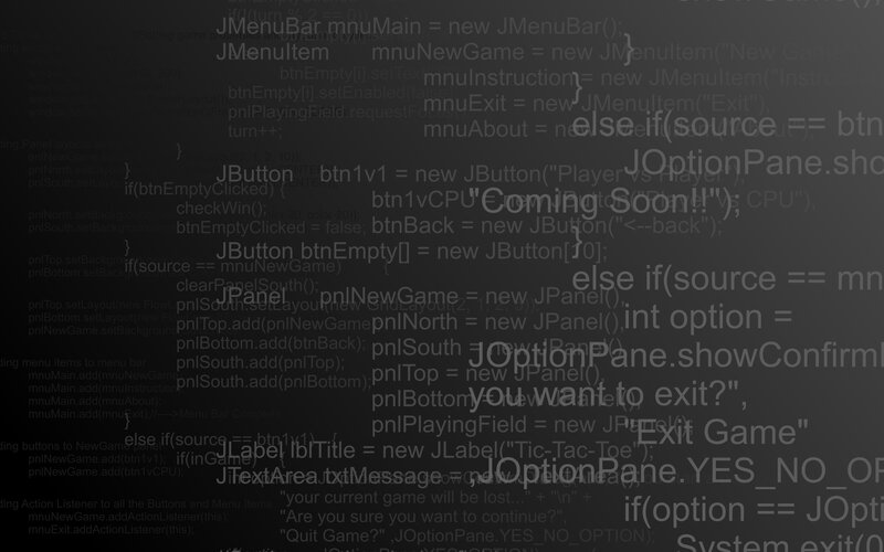 Java Code on Dark Background