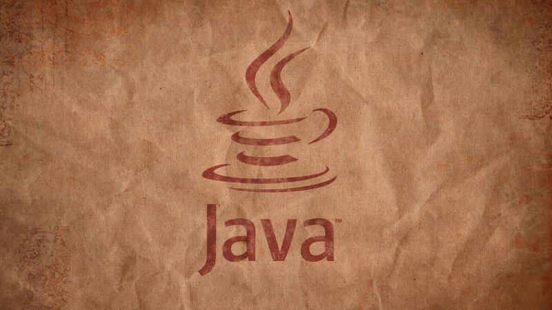 Java Logo on Paper — Brown