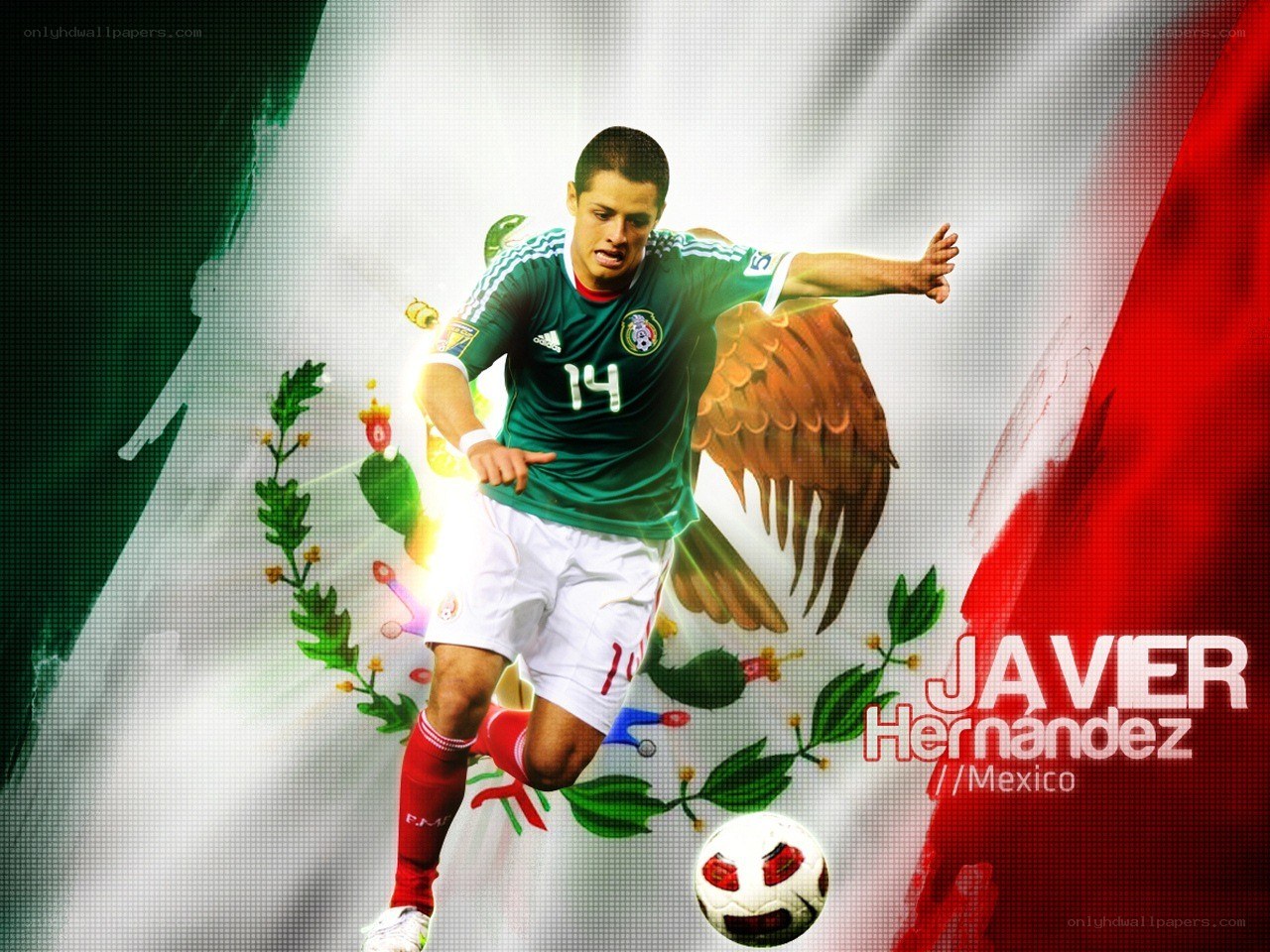 Javier Hernandez in action