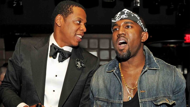 Jay-Z and Kanye West at event
