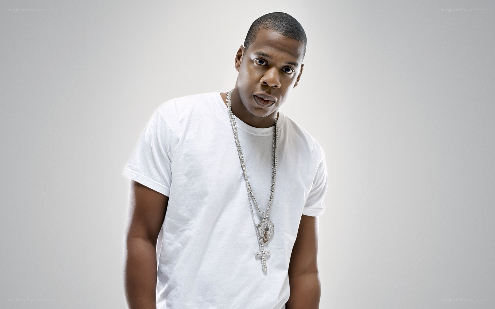 JAY-Z in white t-shirt