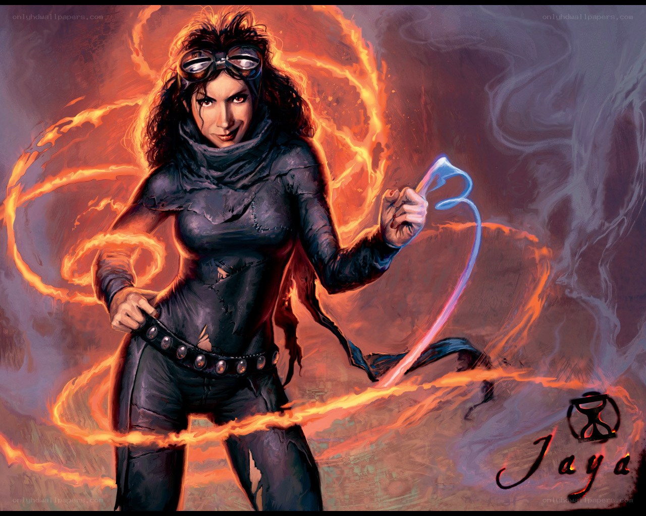 Jaya with fire and lightning