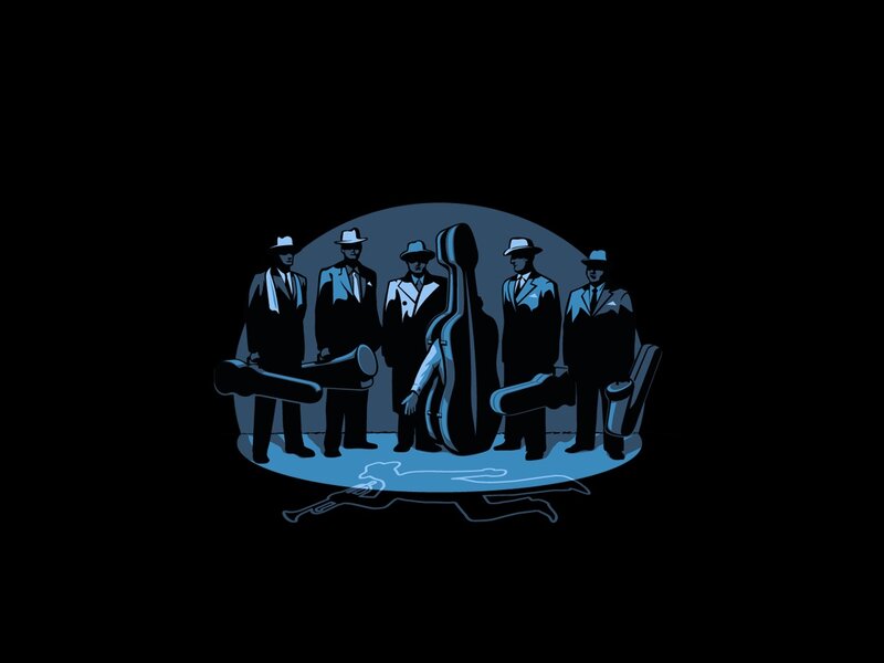 jazz band illustration
