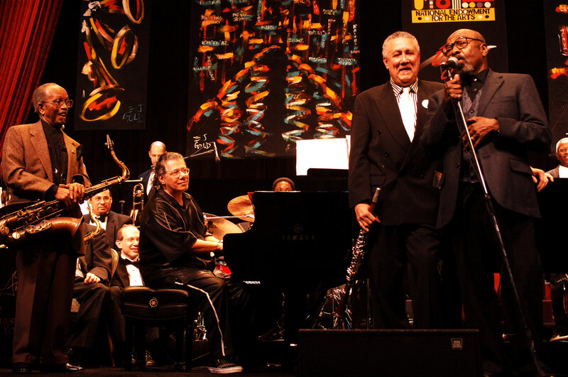 Jazz band performing on stage
