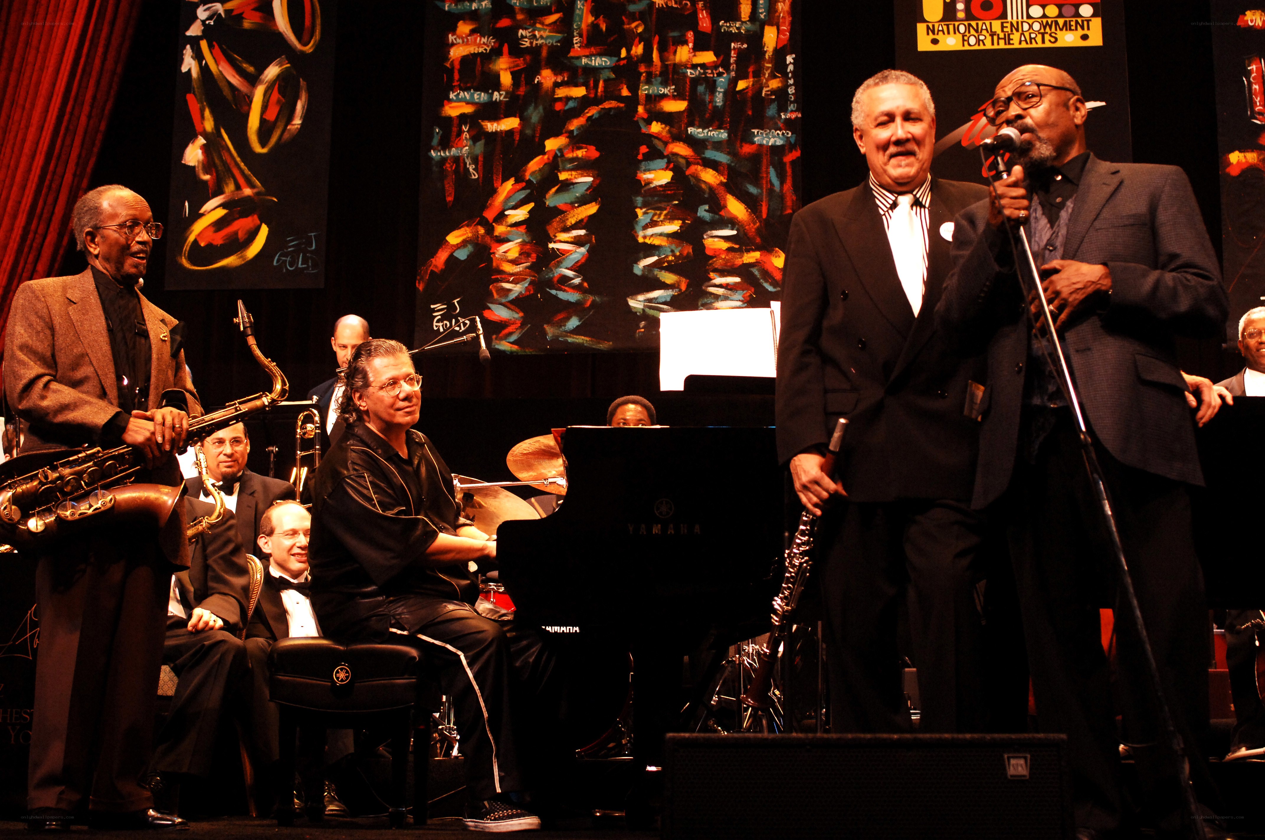 Jazz band performing on stage