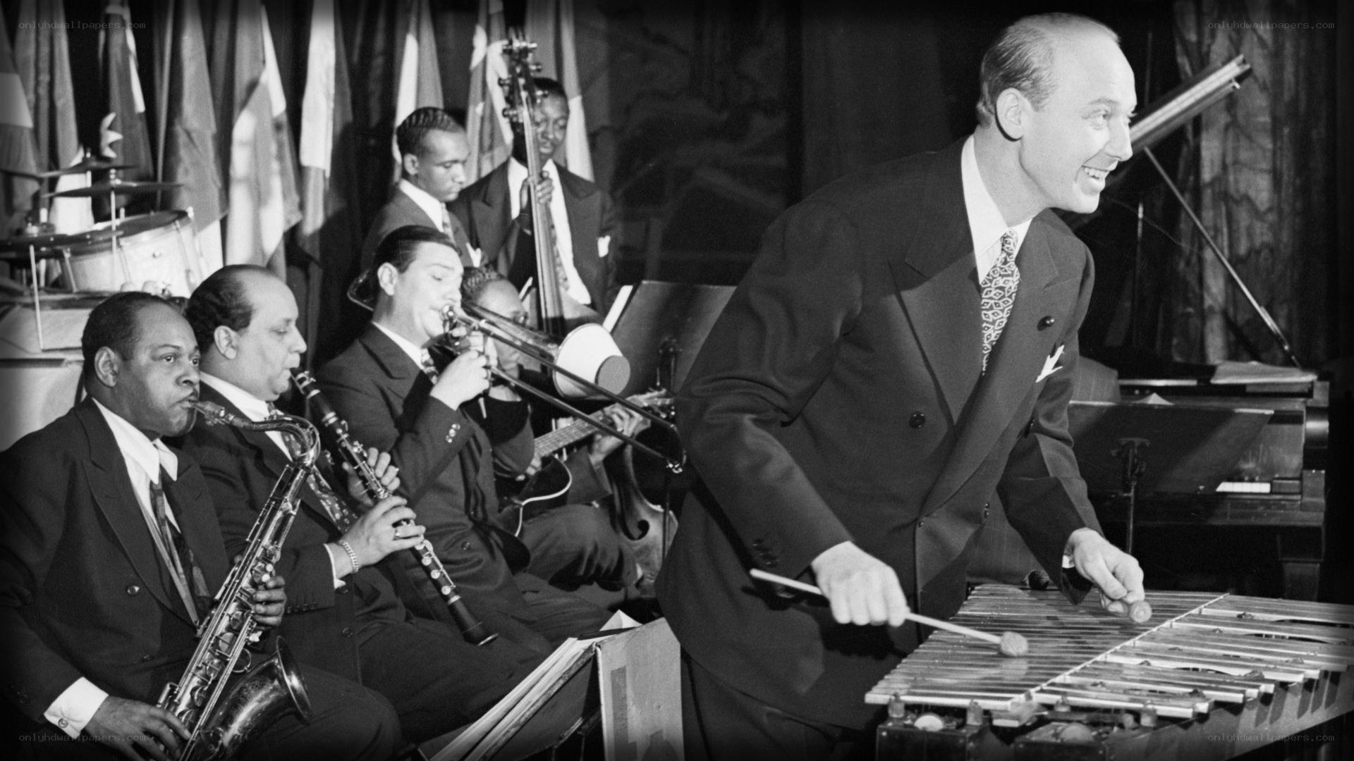 Jazz band performing on stage