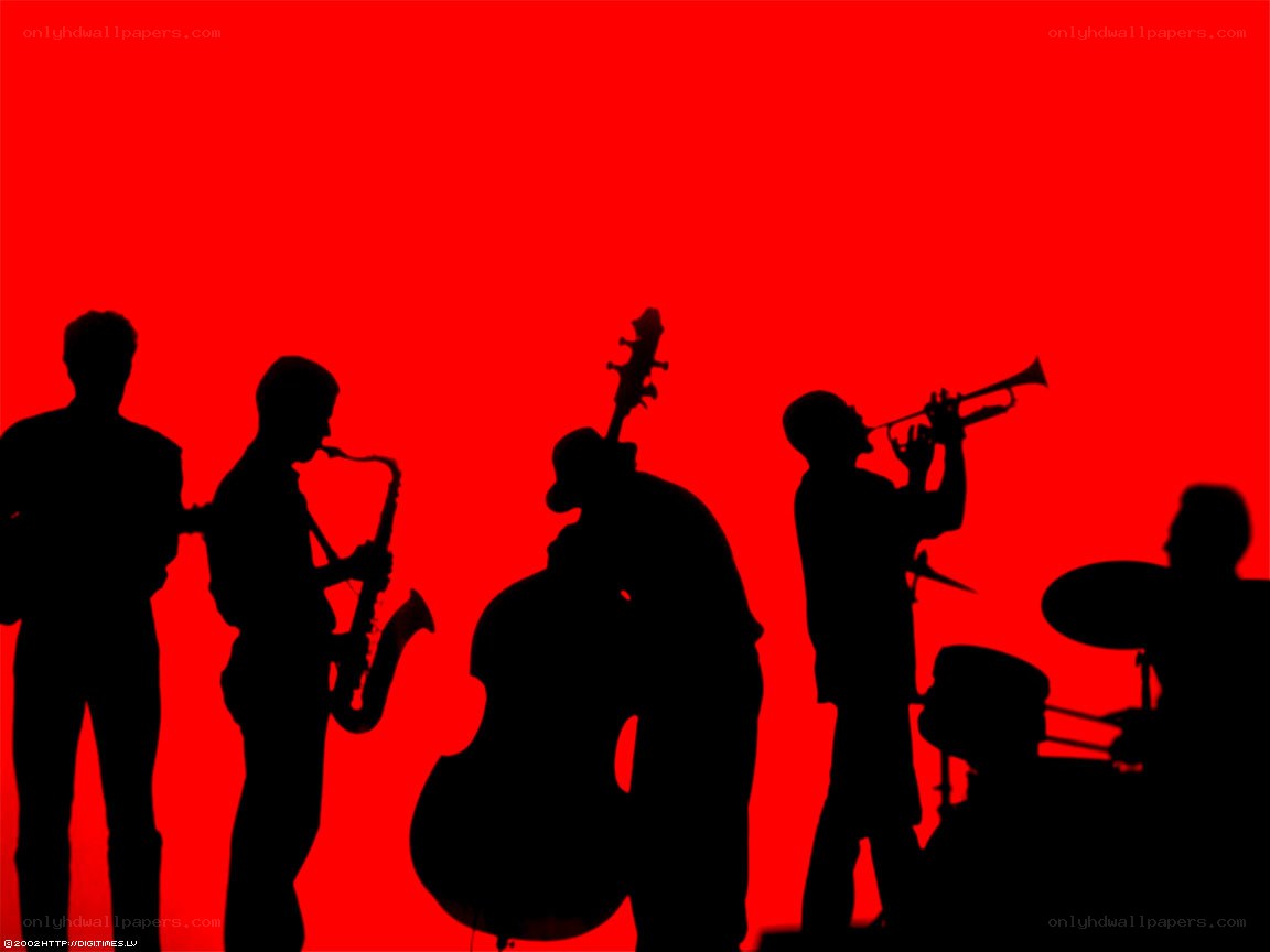 jazz band silhouettes