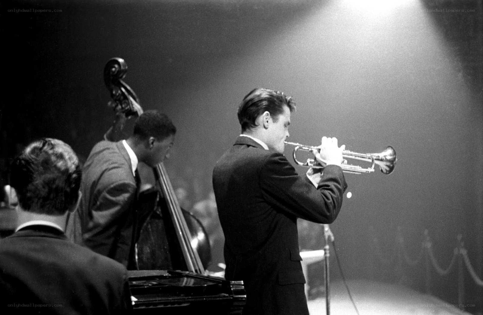 Jazz musicians performing on stage