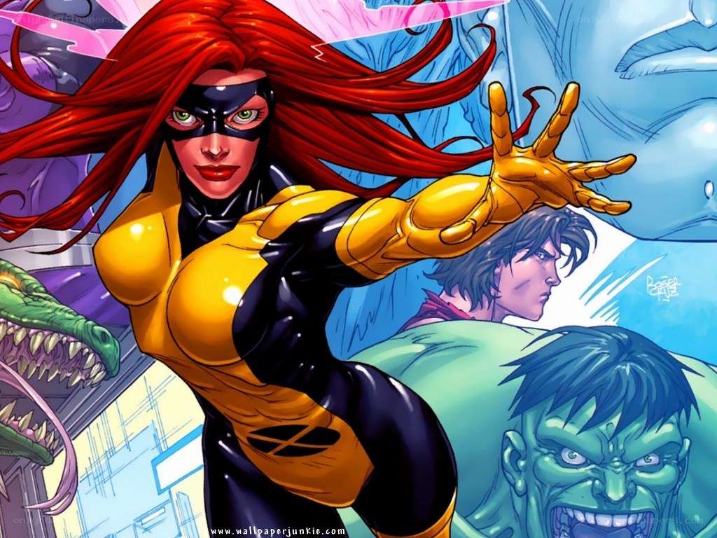 Jean Grey in action with Hulk