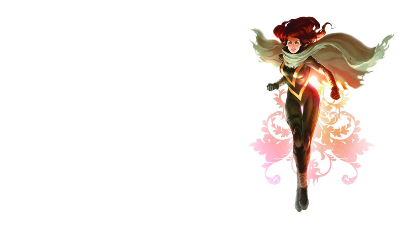 Jean Grey in flight