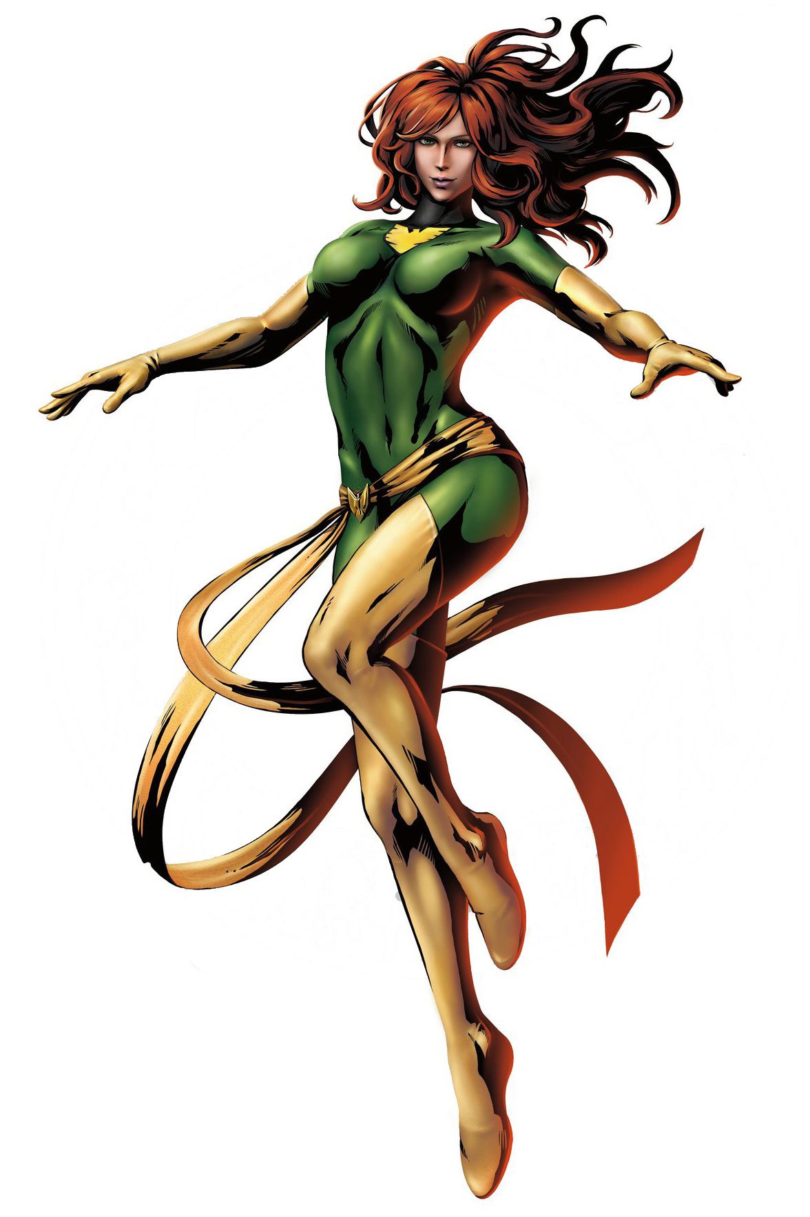 Jean Grey in green suit