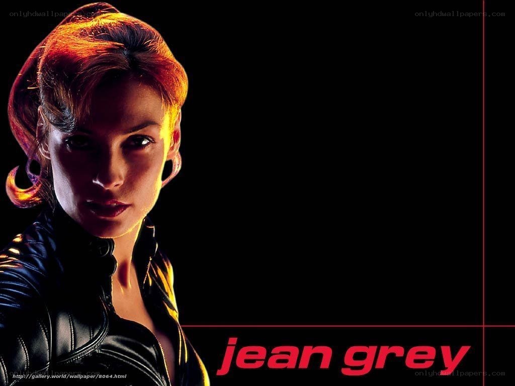 Jean Grey in leather jacket