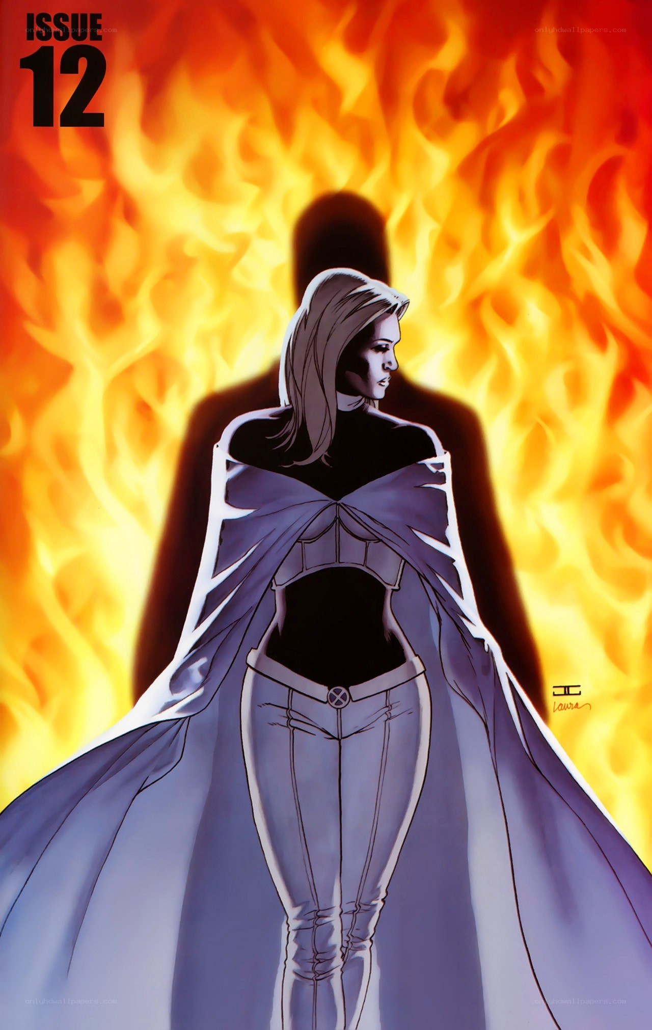 Jean Grey on fire