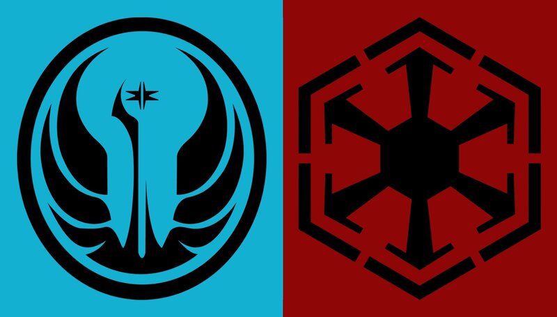 Jedi and Sith symbols