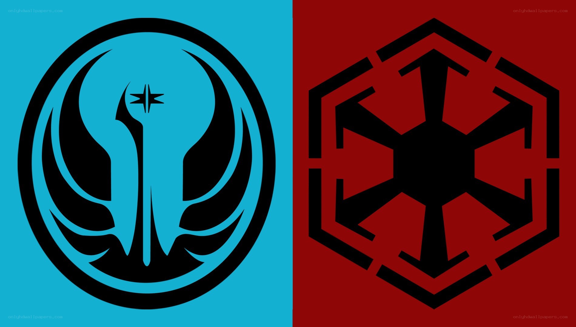 Jedi and Sith symbols