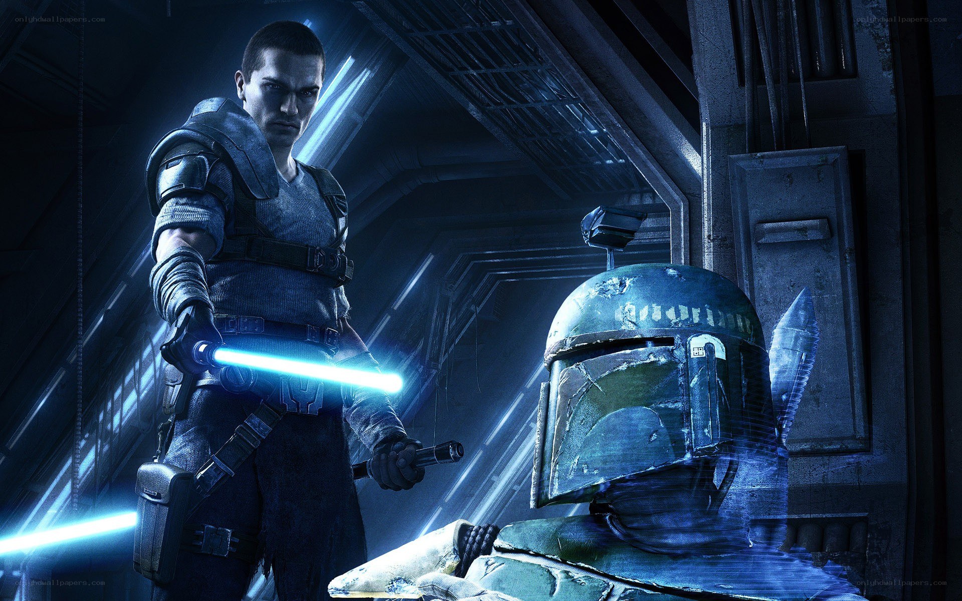 Jedi confronts Boba Fett