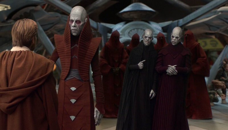 Jedi confronts Sith Lords