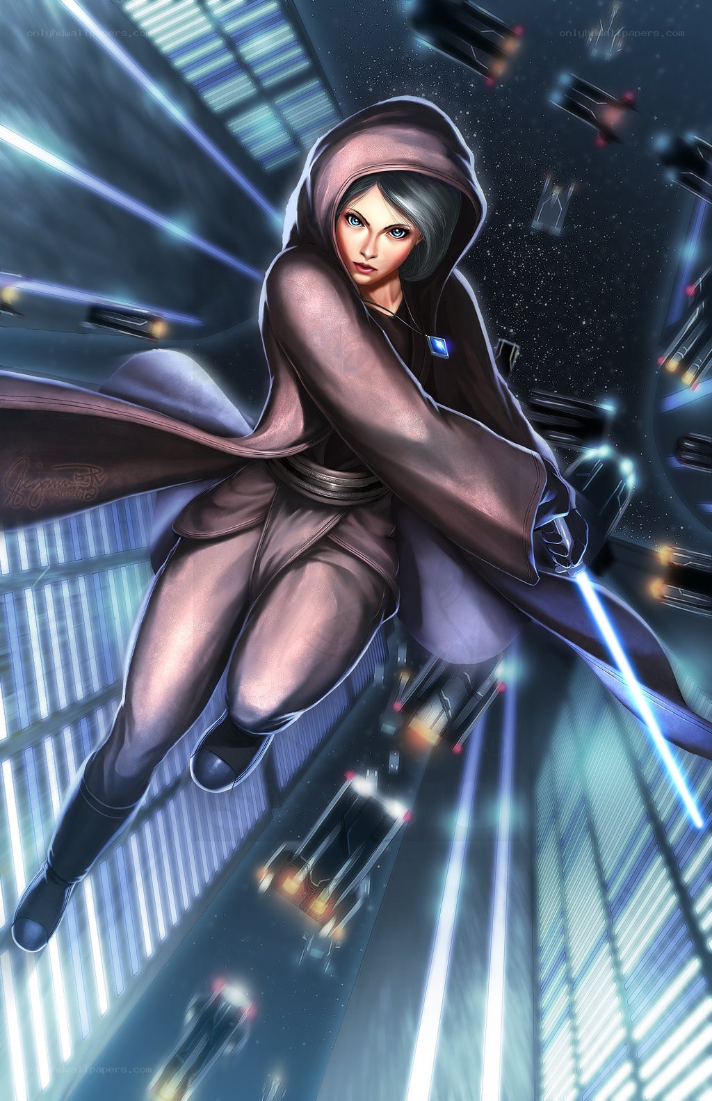 Jedi Knight in Space Battle