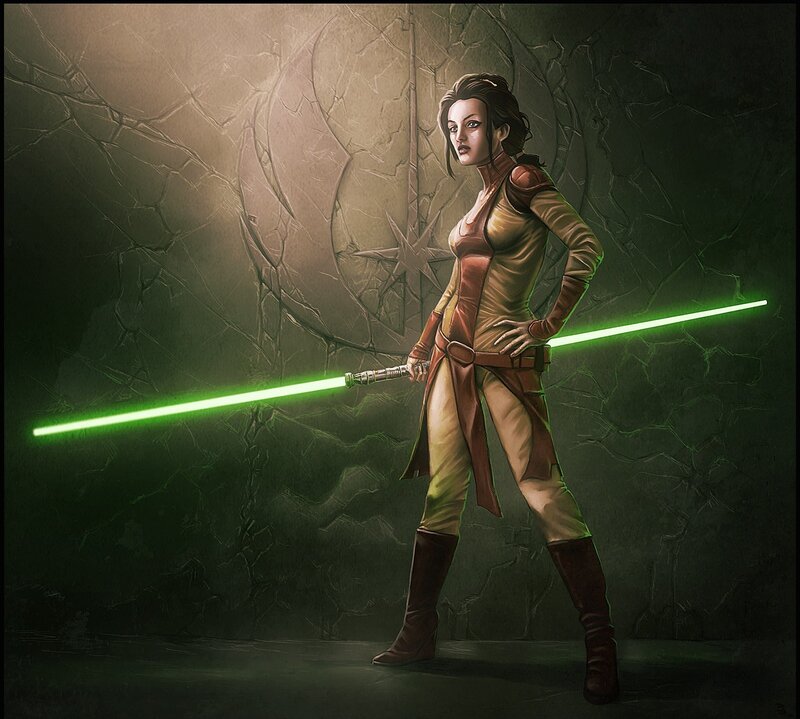 Jedi Knight with Green Lightsaber