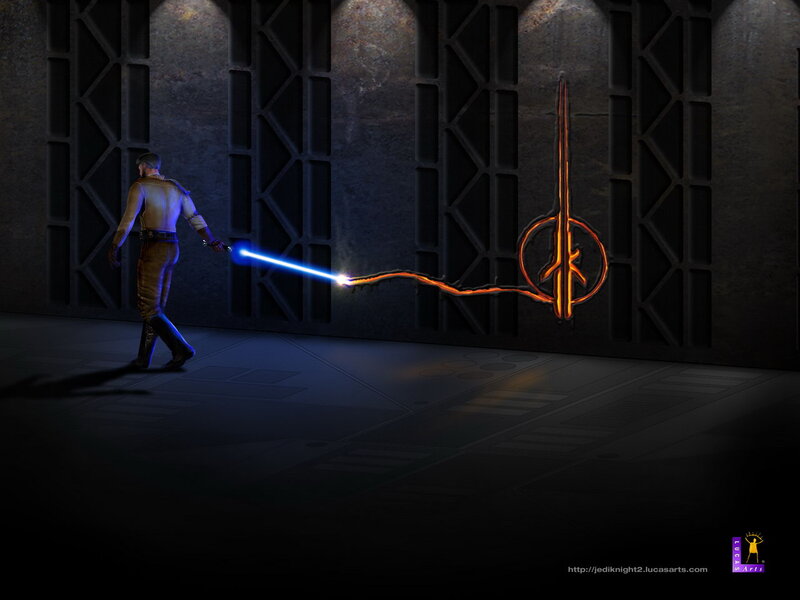 Jedi Knight with Lightsaber — Blue