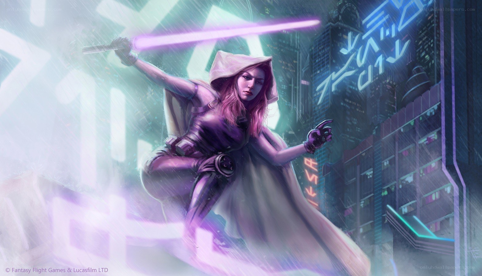 Jedi Knight with Purple Lightsaber