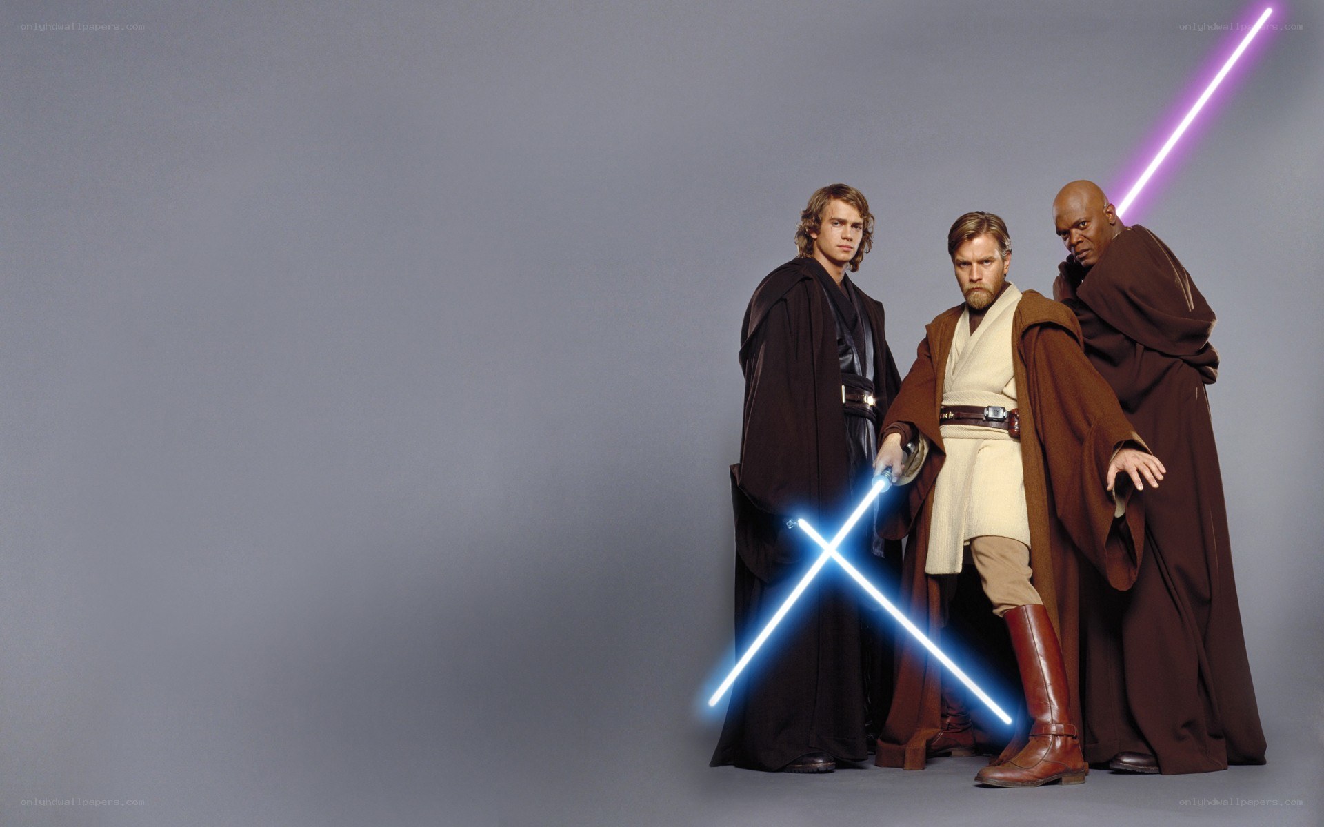Jedi Knights with lightsabers