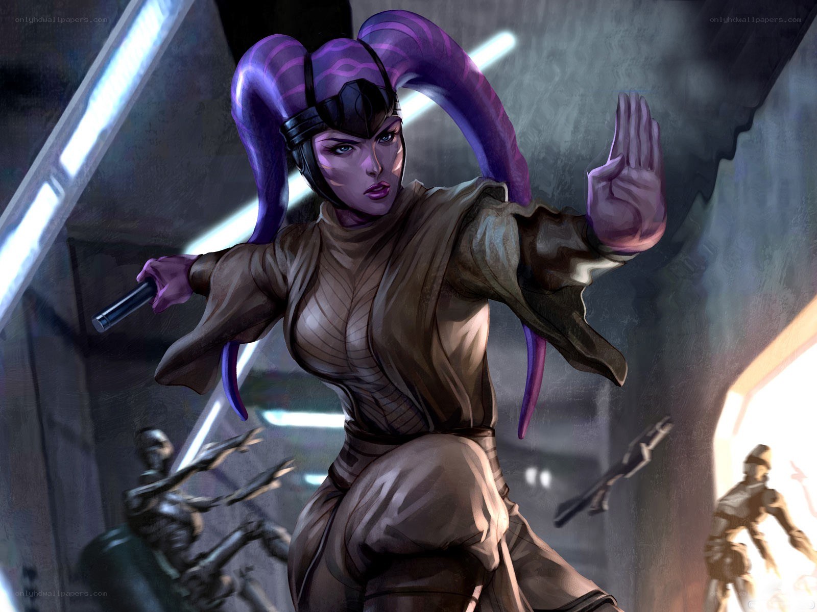 Jedi Master in combat stance