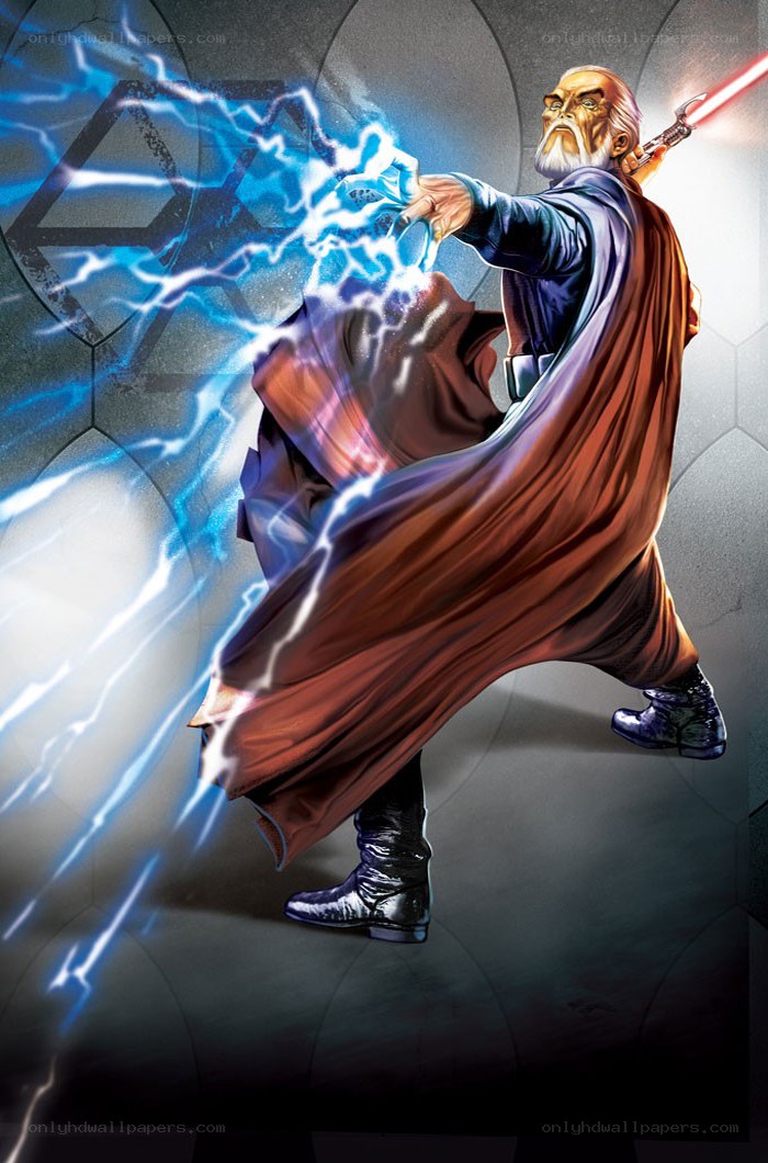 Jedi Master wielding lightning