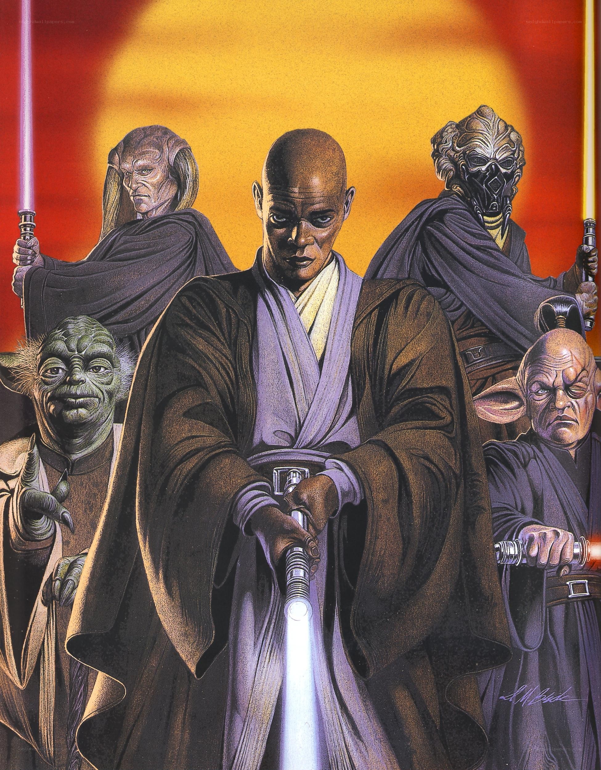 Jedi Masters with Lightsabers