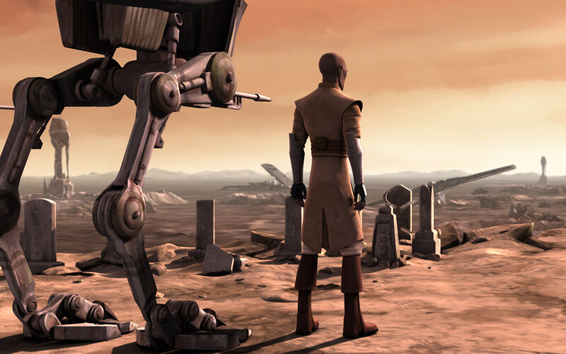 Jedi on a desolate planet