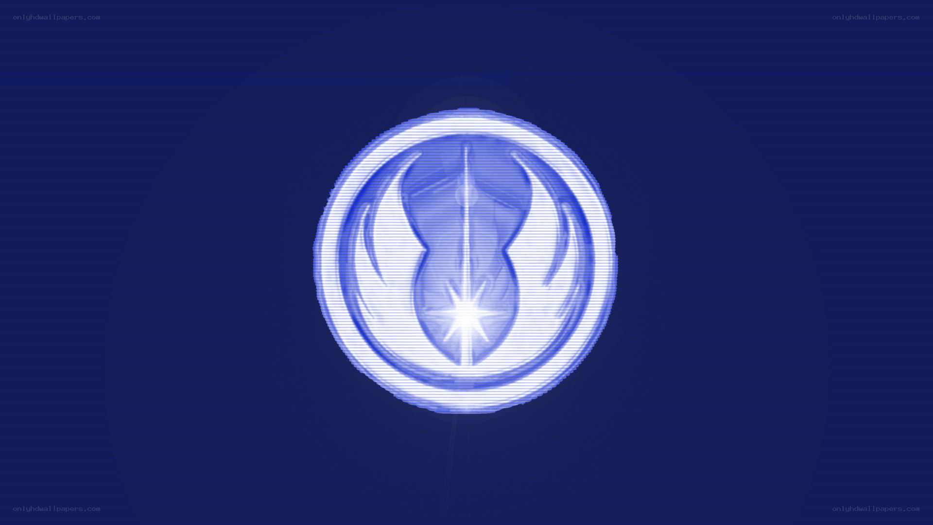 Jedi Order symbol on blue background