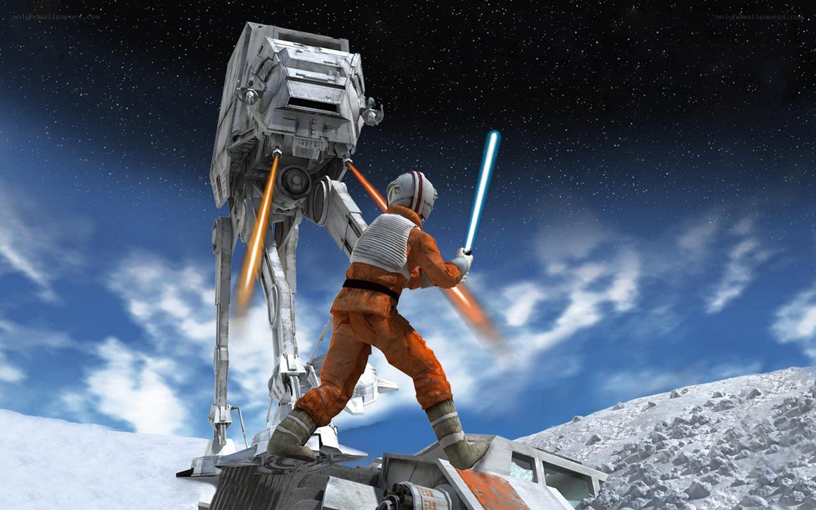 Jedi vs AT-AT on Hoth