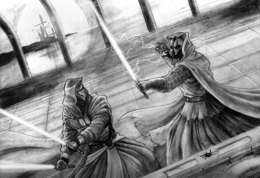 Jedi vs Sith lightsaber duel