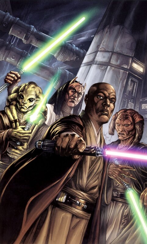 Jedi Warriors with Lightsabers — Brown