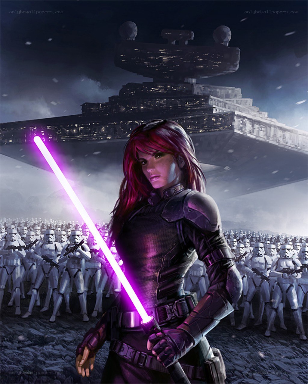 Jedi with purple lightsaber