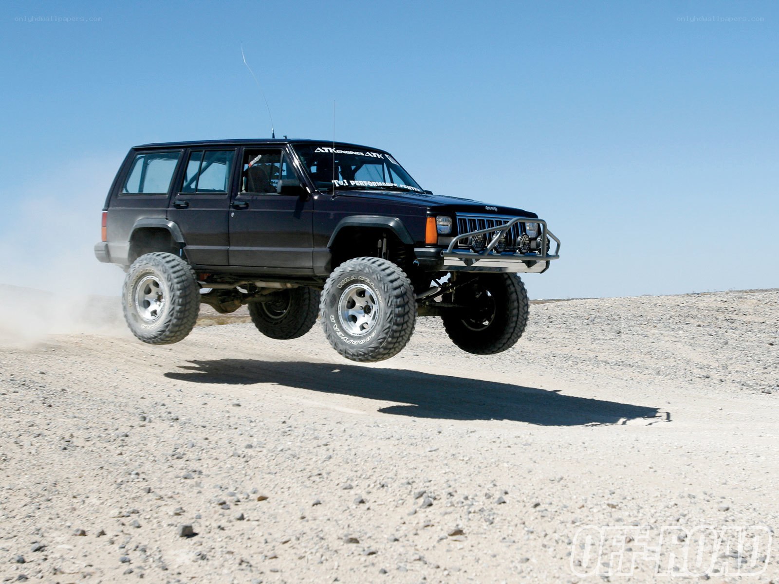 Jeep Cherokee off-road jump