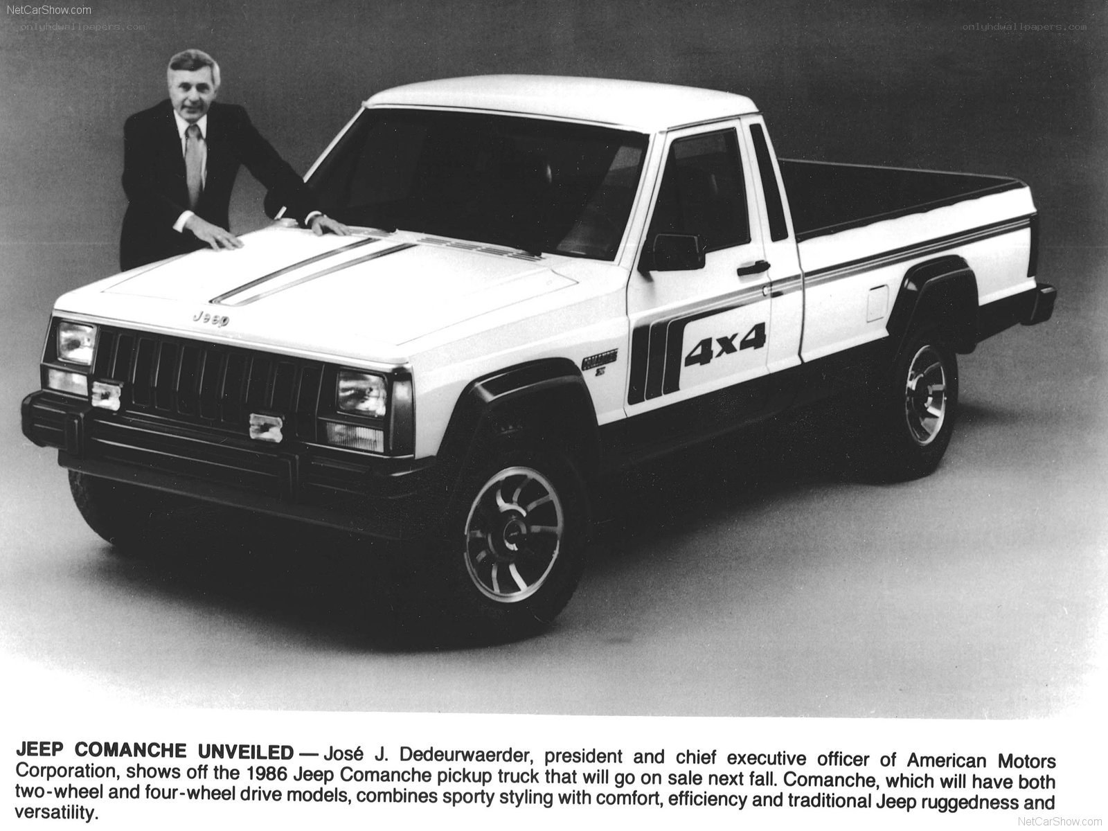 Jeep Comanche pickup unveiling
