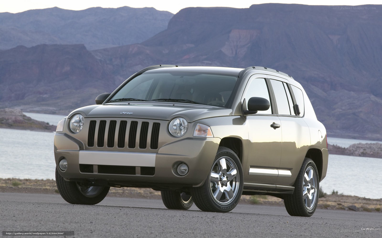Jeep Compass by a lake