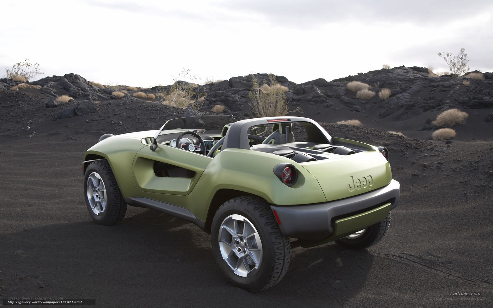 Jeep concept car in desert