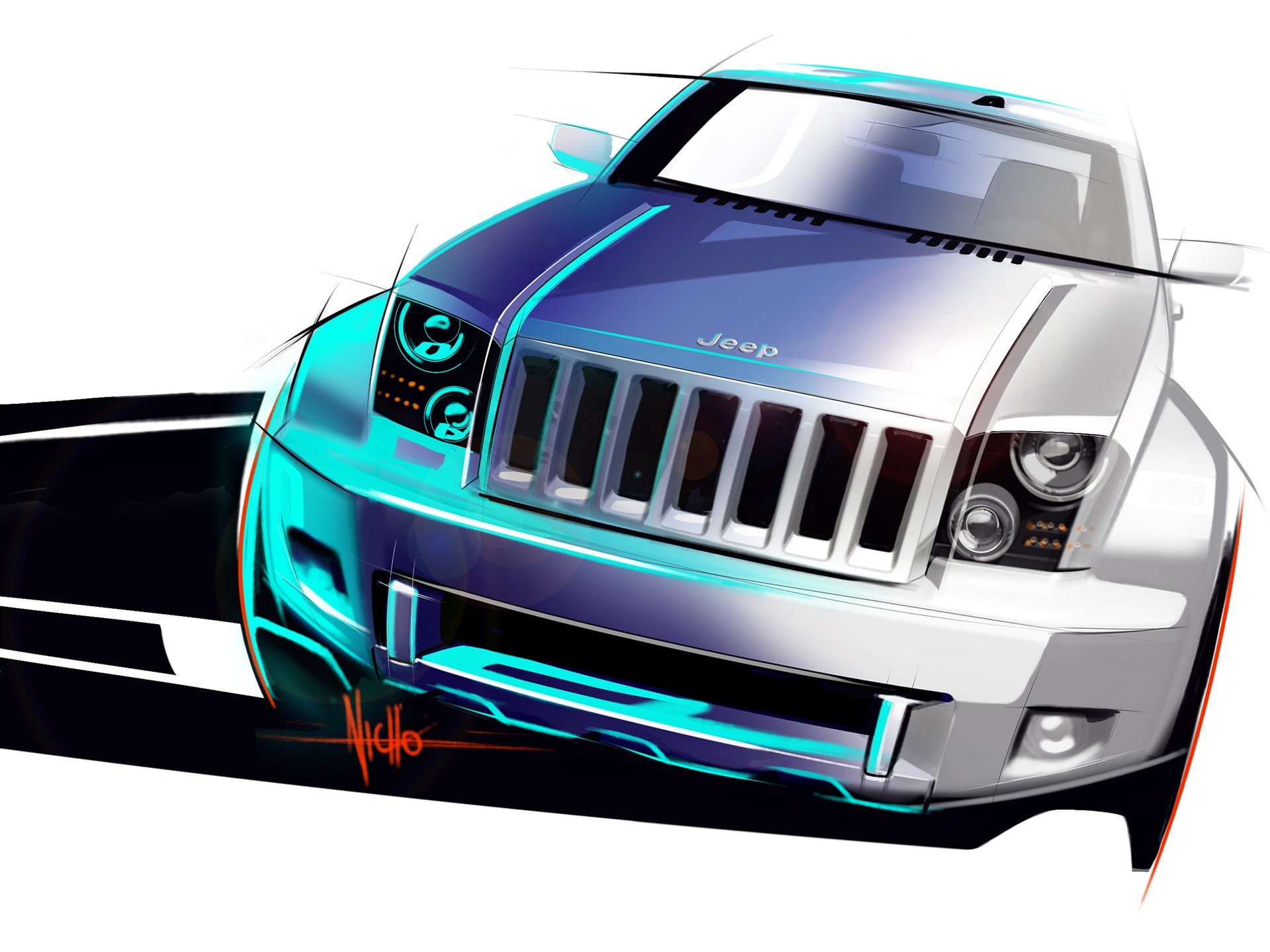 Jeep concept car sketch