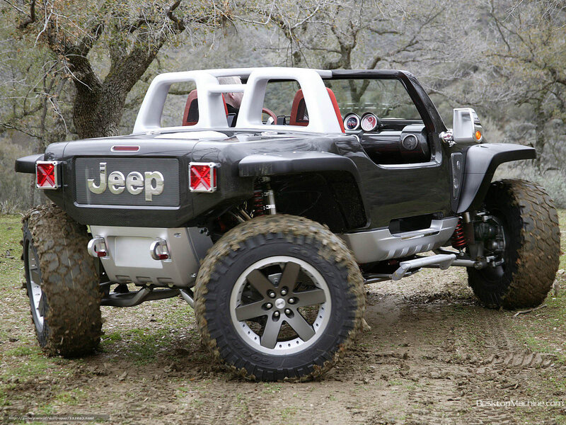 Jeep concept vehicle in forest