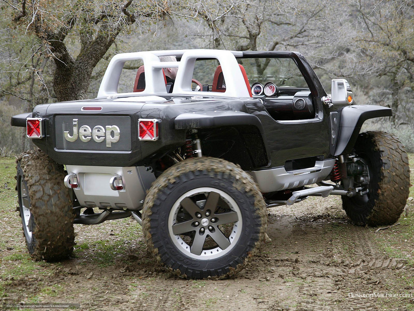 Jeep concept vehicle in forest